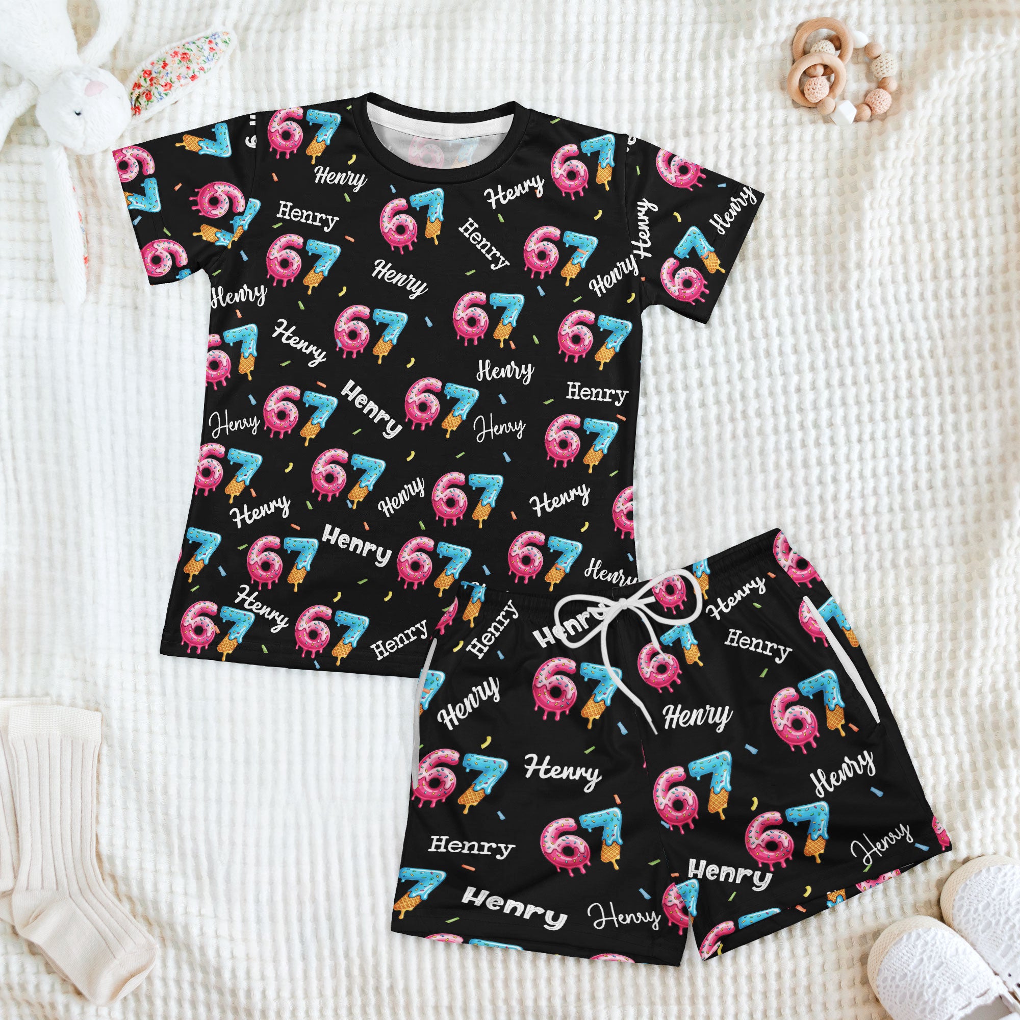 67_Ice_Cream_Pattern_Personalized_Kids_Clothing_Set_1
