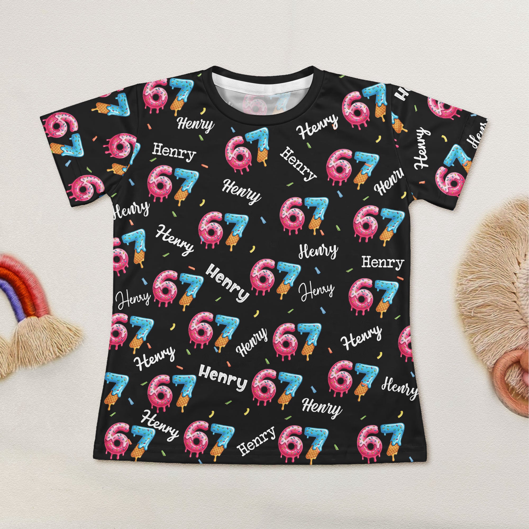 67_Ice_Cream_Pattern_Personalized_Kids_Clothing_Set_3