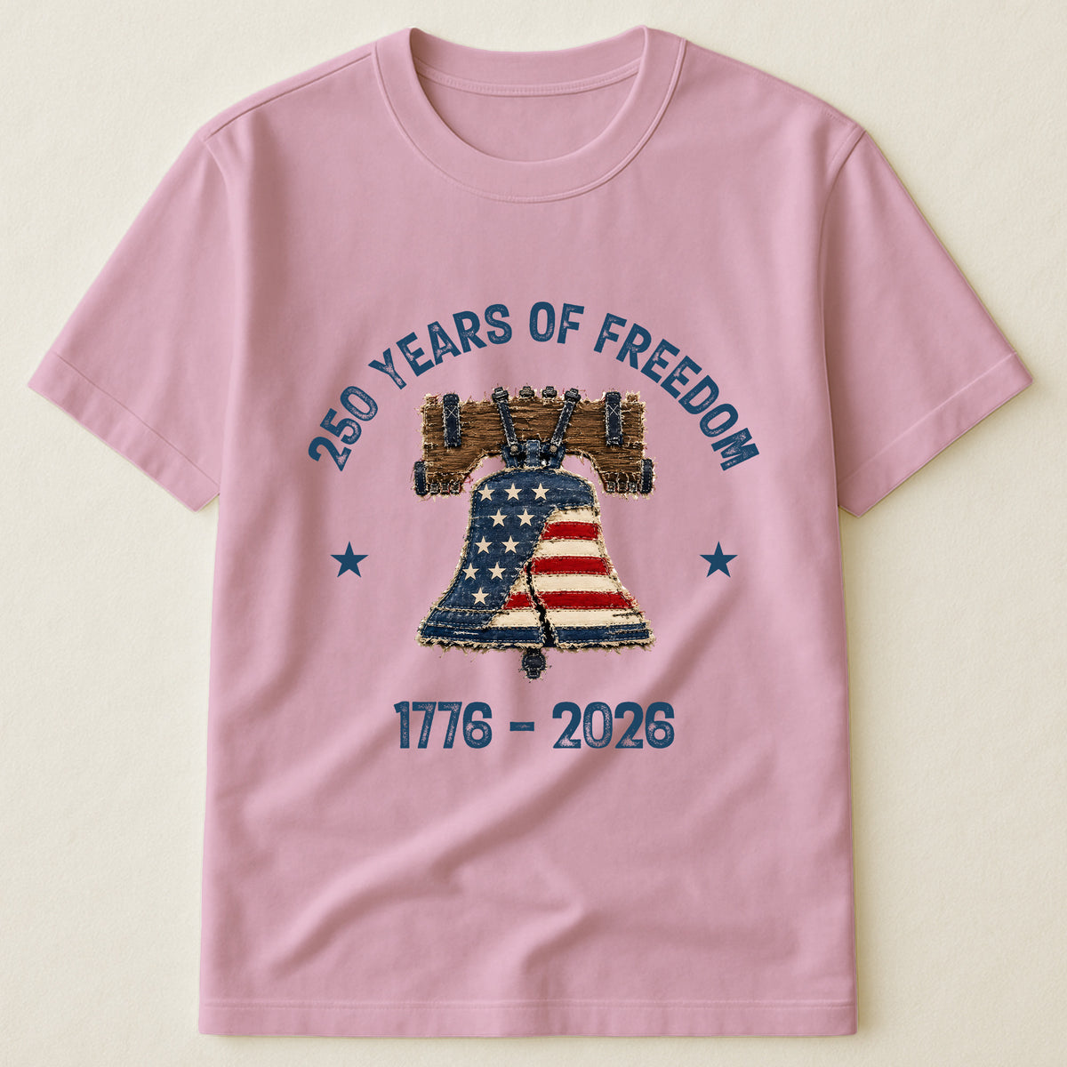 Patchwork Style USA Liberty Bell Print - Shirt