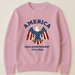Patchwork Style USA Bald Eagles Print - Shirt