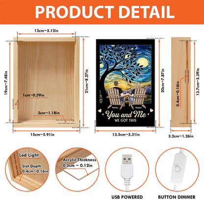 You & Me We Got This Starry Night New Version - Personalized Frame Light Box