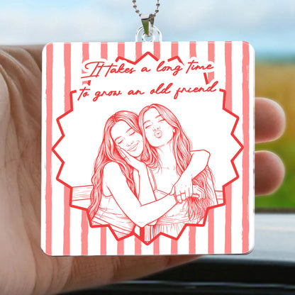 Turn Your Photo Into Art - Friendship Thank You Gift For Besties, Sisters - Personalized Rear View Mirror Accessory 4
