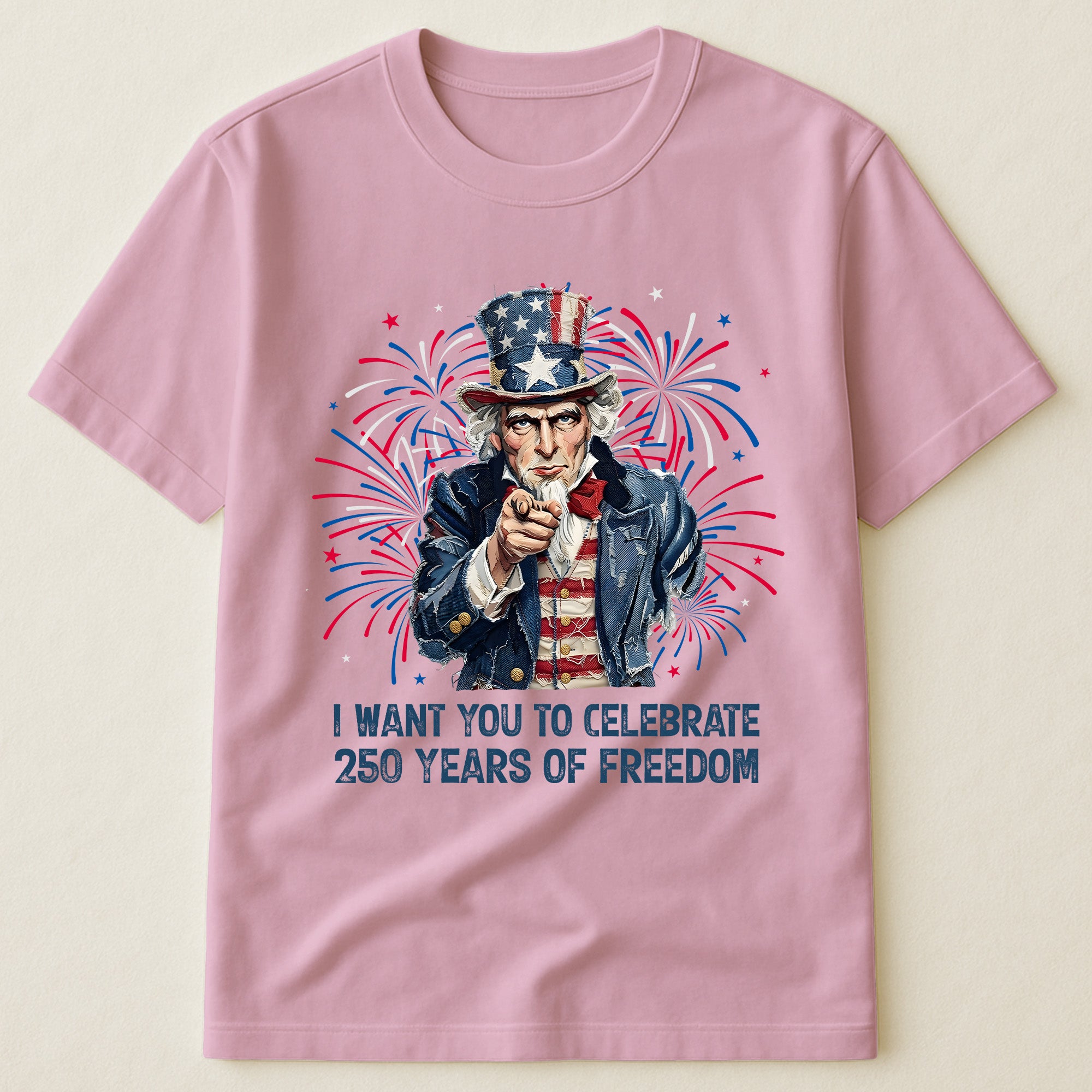 Patchwork Style Usa Uncle Sam Print - Shirt