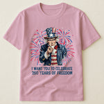 Patchwork Style Usa Uncle Sam Print - Shirt