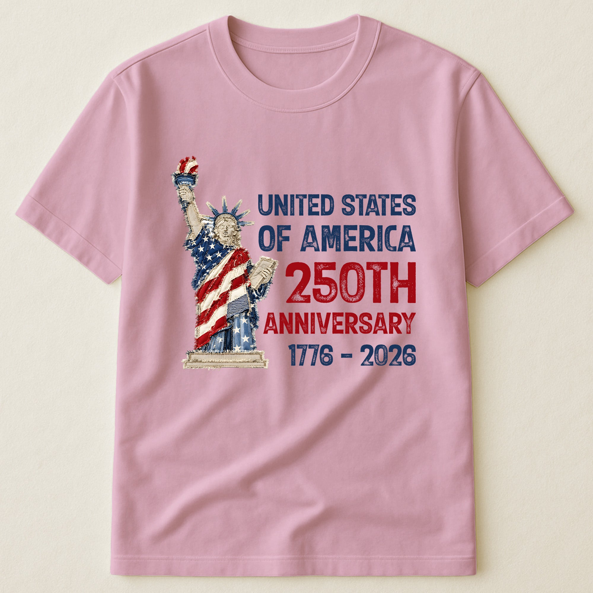 Patchwork Style USA Statue Of Liberty Print - Shirt