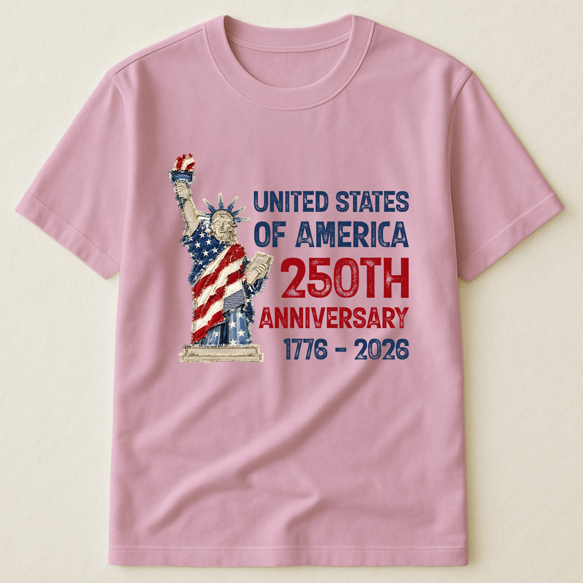 Patchwork Style USA Statue Of Liberty Print - Shirt