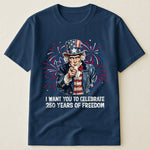Patchwork Style Usa Uncle Sam Print - Shirt