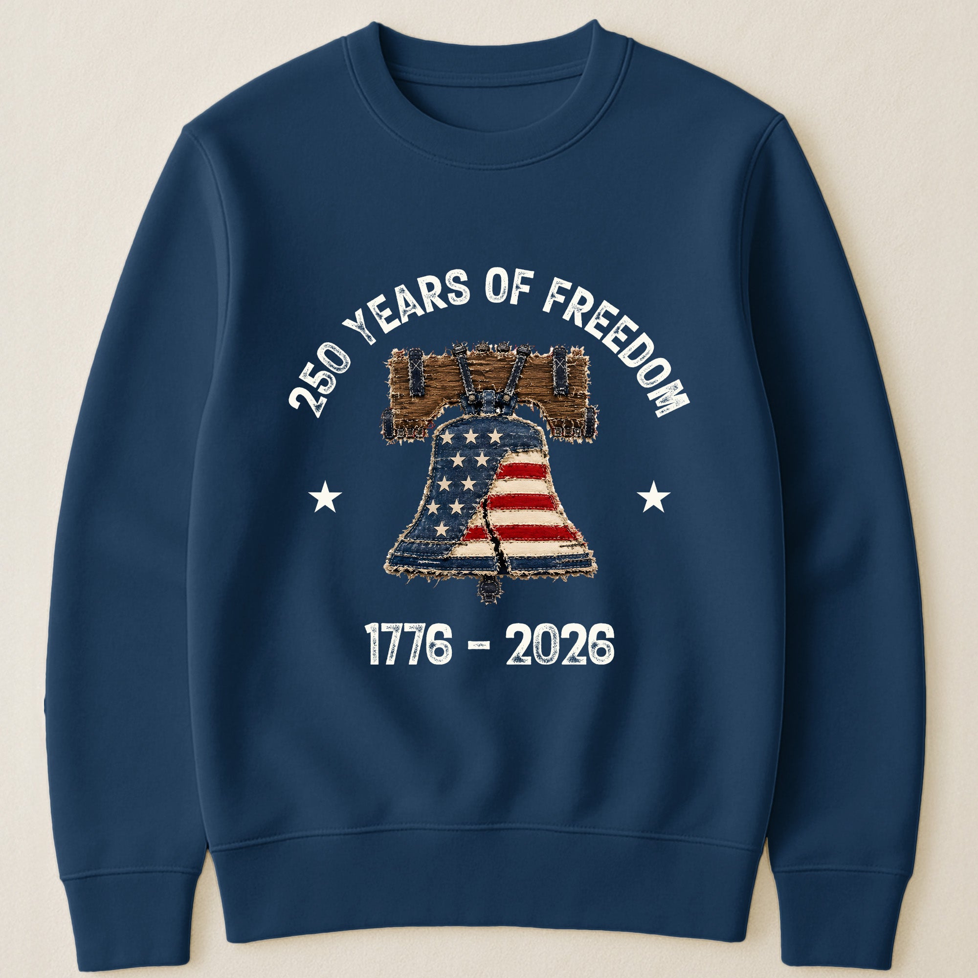Patchwork Style USA Liberty Bell Print - Shirt