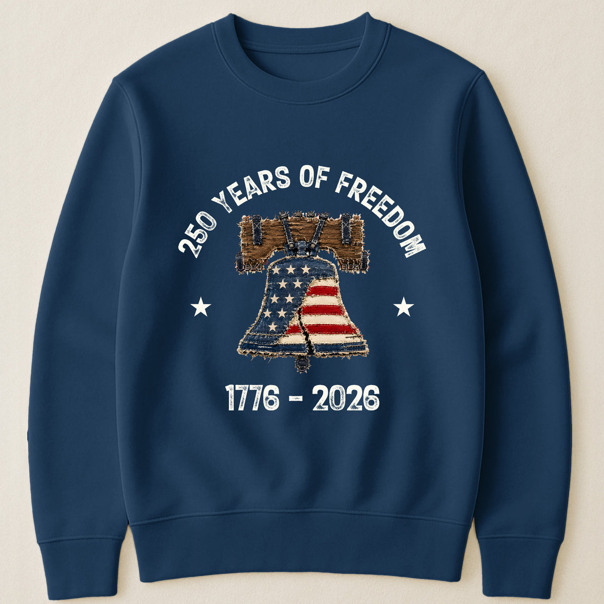 Patchwork Style USA Liberty Bell Print - Shirt
