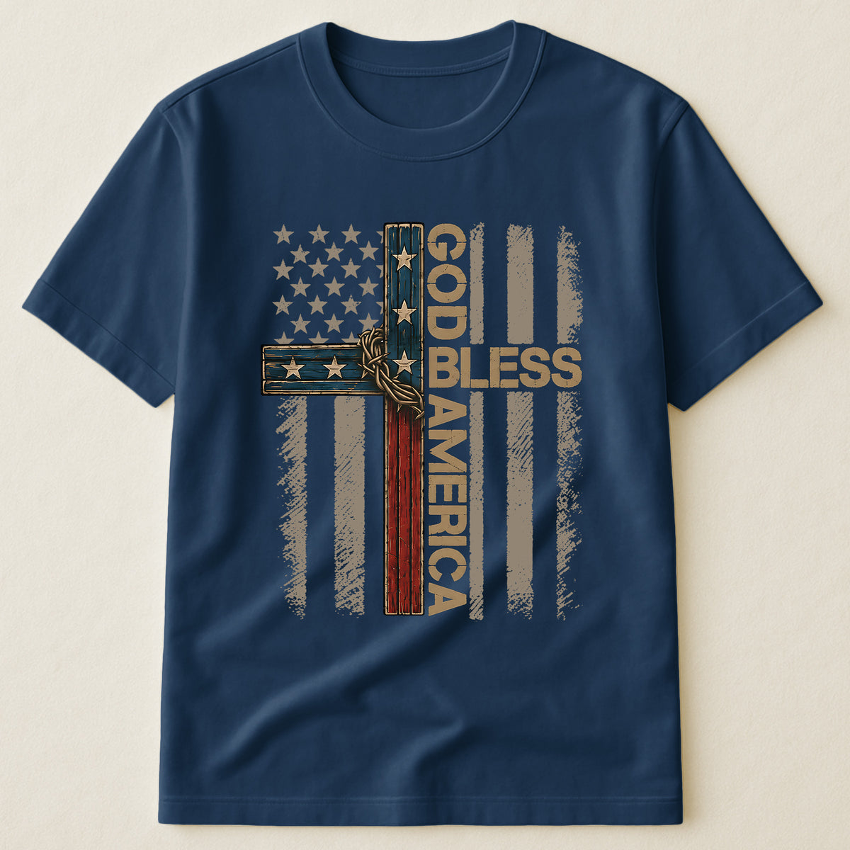 Cross God Bless America - Shirt