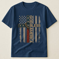 Cross God Bless America - Shirt