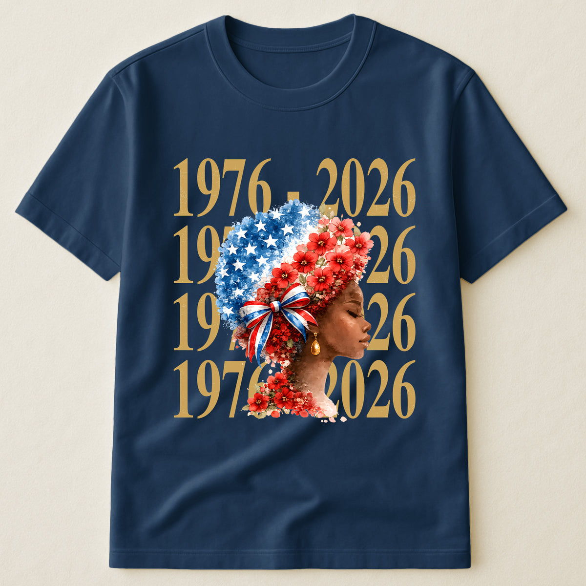 Black Woman Patriotic Afro - Shirt