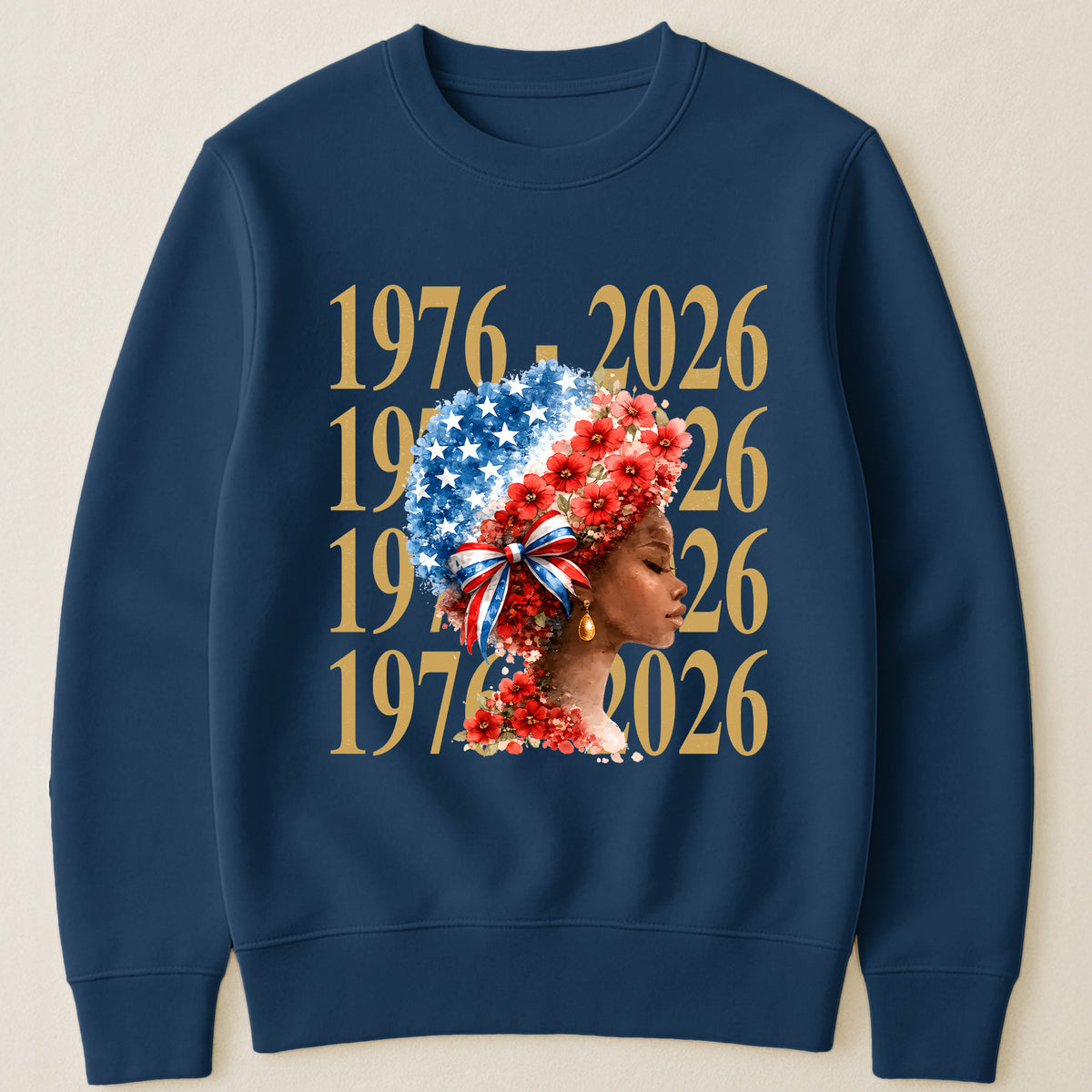 Black Woman Patriotic Afro - Shirt