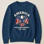 Patchwork Style USA Bald Eagles Print - Shirt