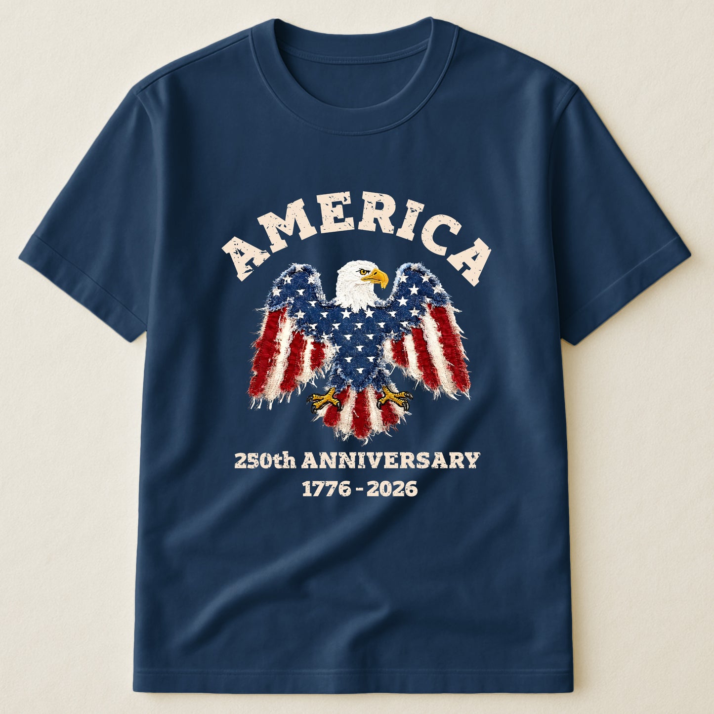 Patchwork Style USA Bald Eagles Print - Shirt