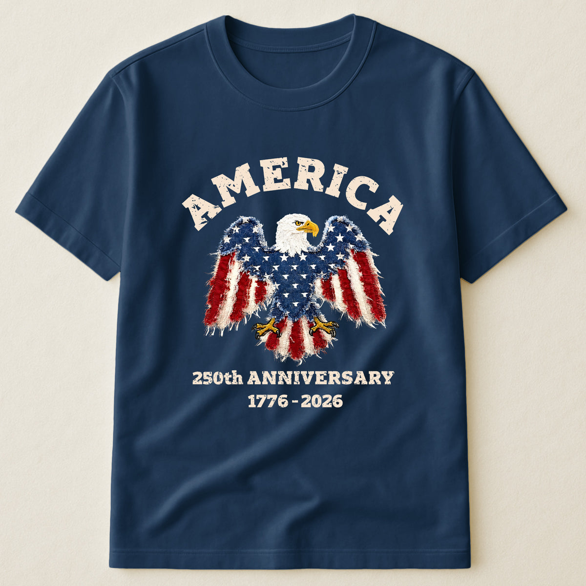 Patchwork Style USA Bald Eagles Print - Shirt