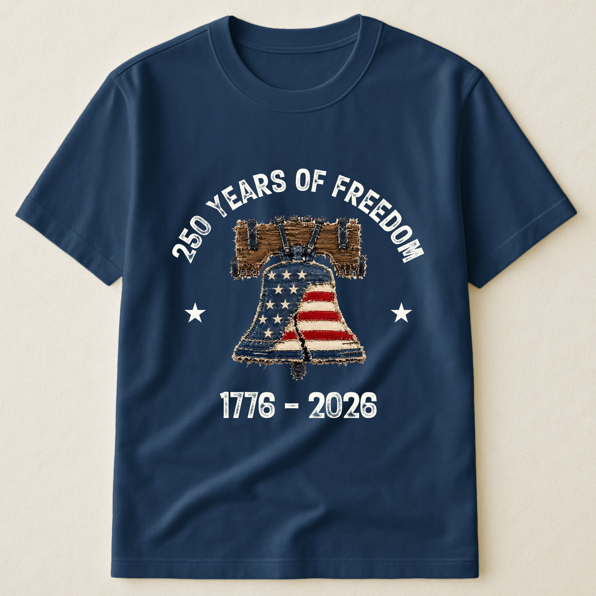 Patchwork Style USA Liberty Bell Print - Shirt