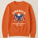 Patchwork Style USA Bald Eagles Print - Shirt