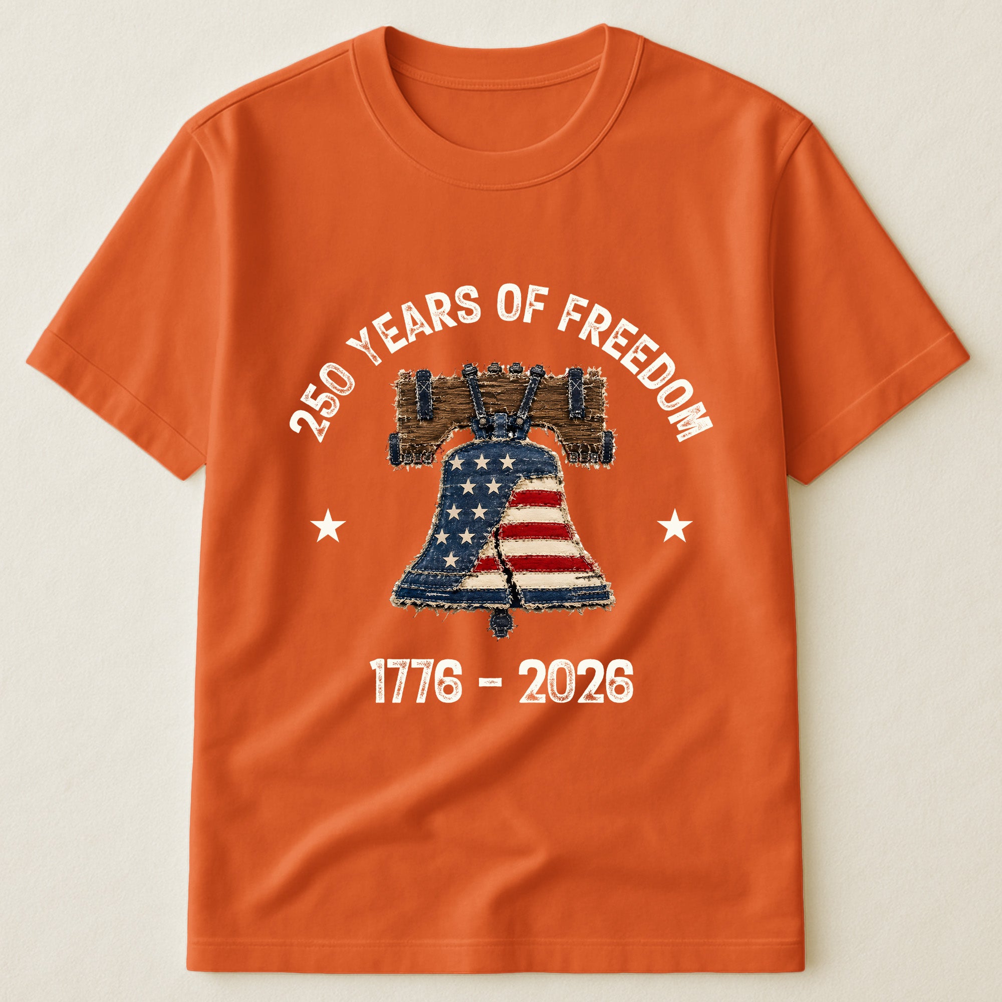 Patchwork Style USA Liberty Bell Print - Shirt