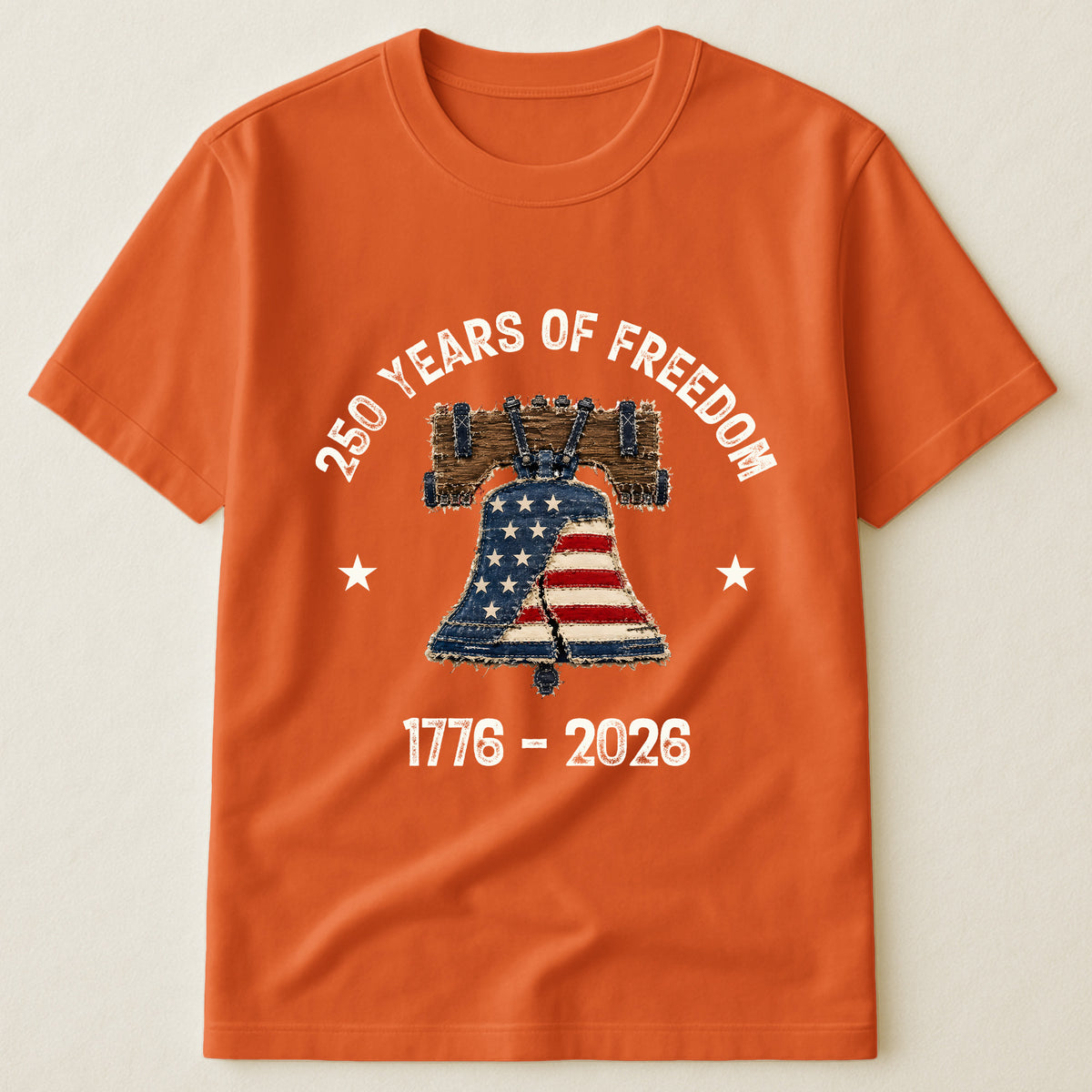 Patchwork Style USA Liberty Bell Print - Shirt
