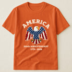 Patchwork Style USA Bald Eagles Print - Shirt
