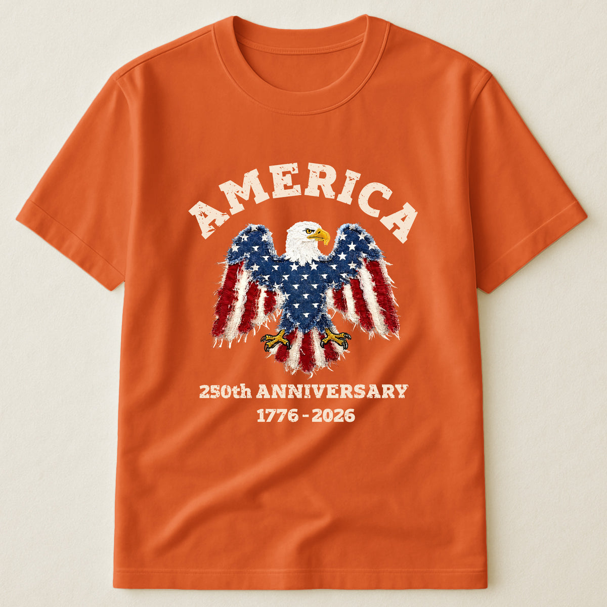 Patchwork Style USA Bald Eagles Print - Shirt