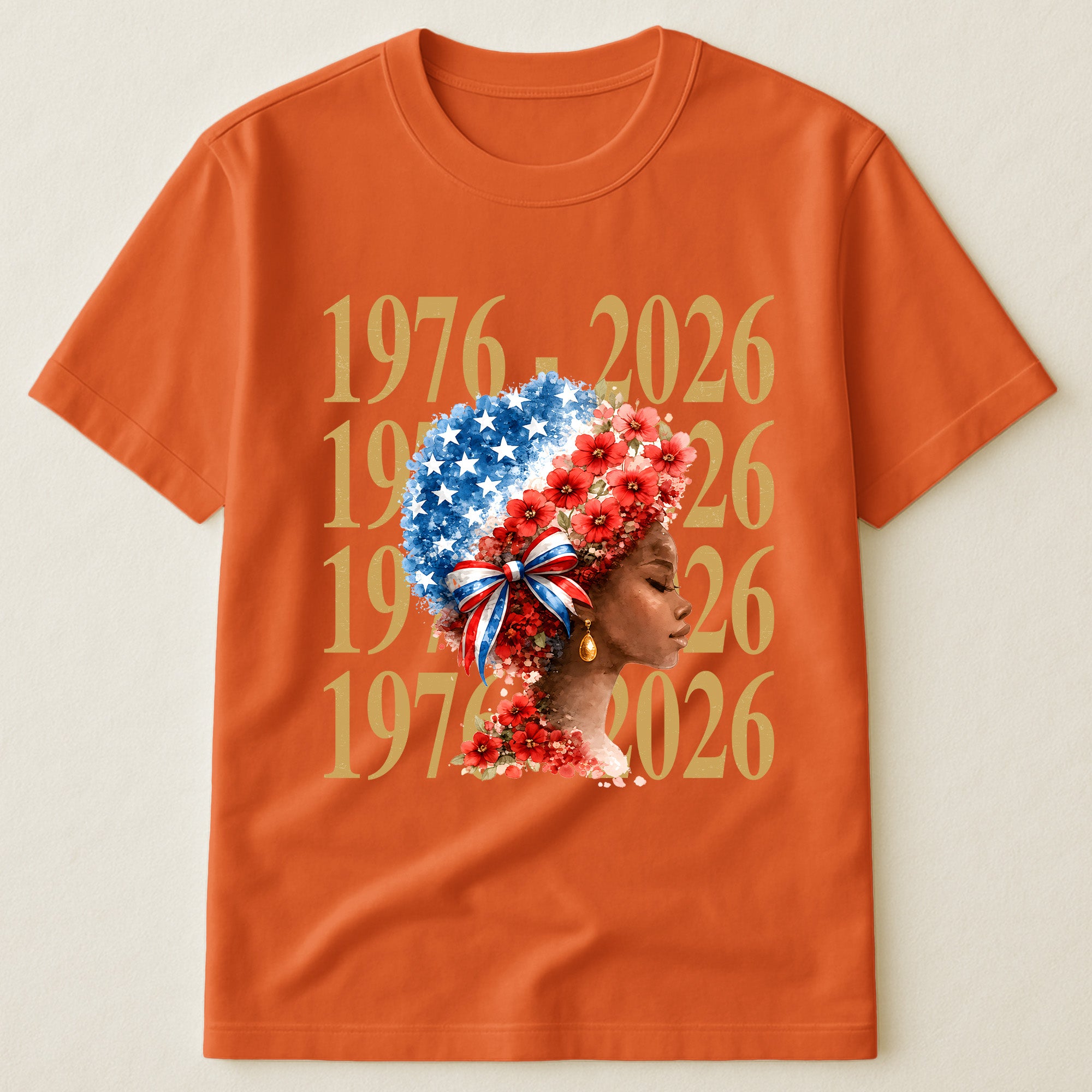 Black Woman Patriotic Afro - Shirt