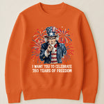 Patchwork Style Usa Uncle Sam Print - Shirt