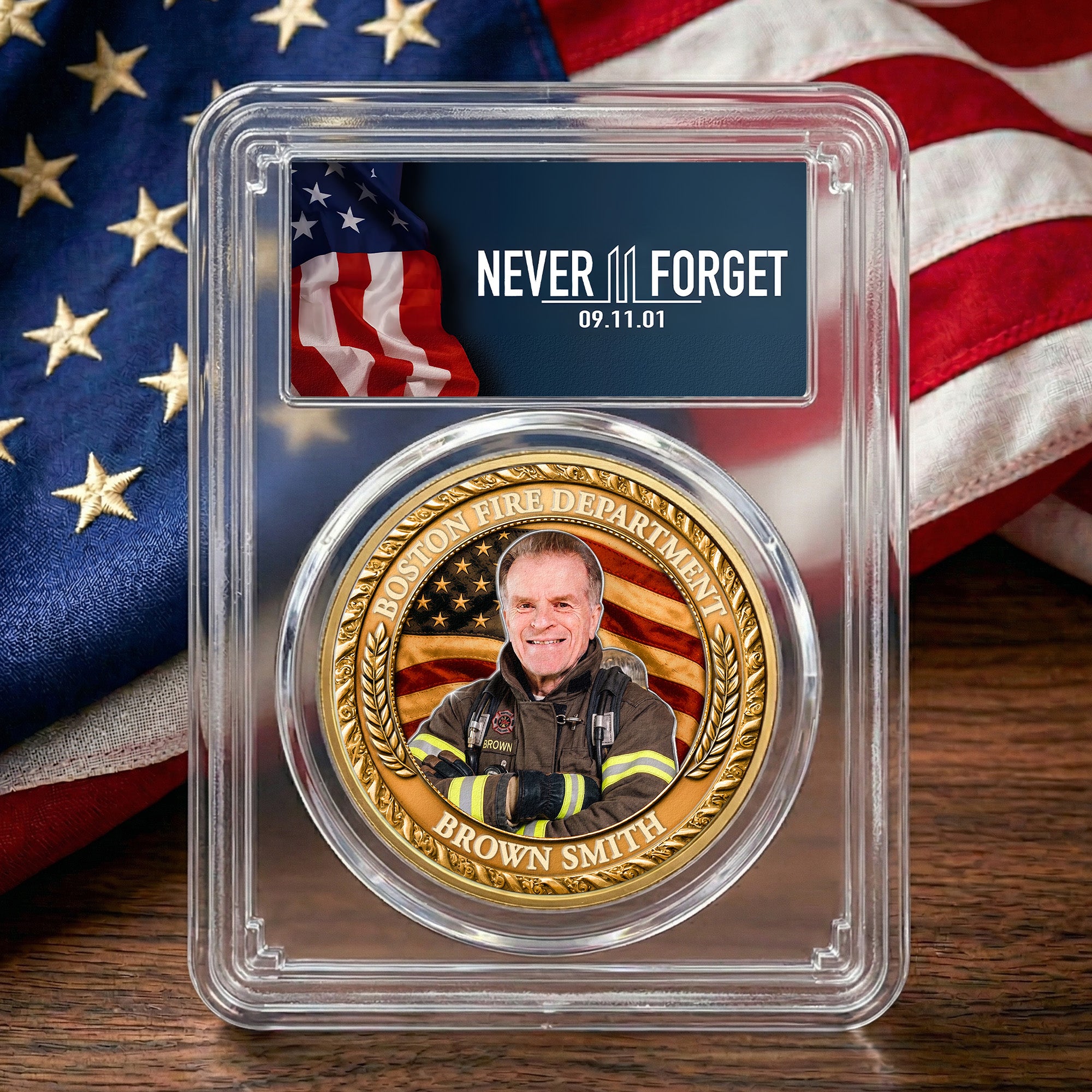 9/11 Never Forget Honoring The Heroes 25Th Anniversary - Personalized Coin