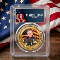 9/11 Never Forget Honoring The Heroes 25Th Anniversary - Personalized Coin