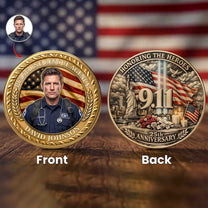 9/11 Never Forget Honoring The Heroes 25Th Anniversary - Personalized Coin