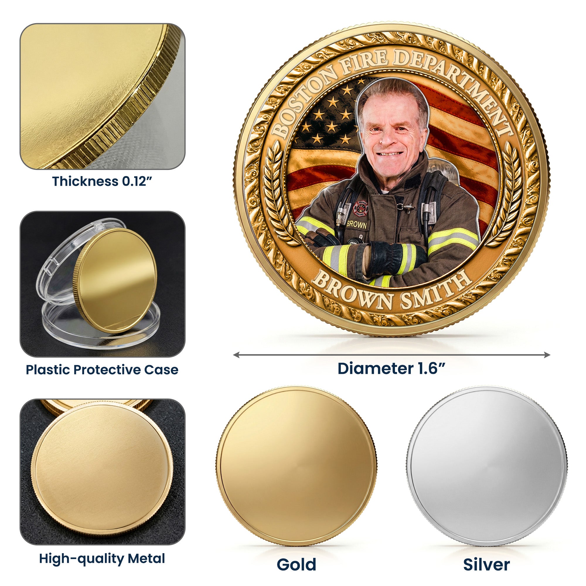 9/11 Never Forget Honoring The Heroes 25Th Anniversary - Personalized Coin