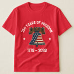 Patchwork Style USA Liberty Bell Print - Shirt