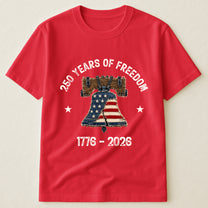 Patchwork Style USA Liberty Bell Print - Shirt