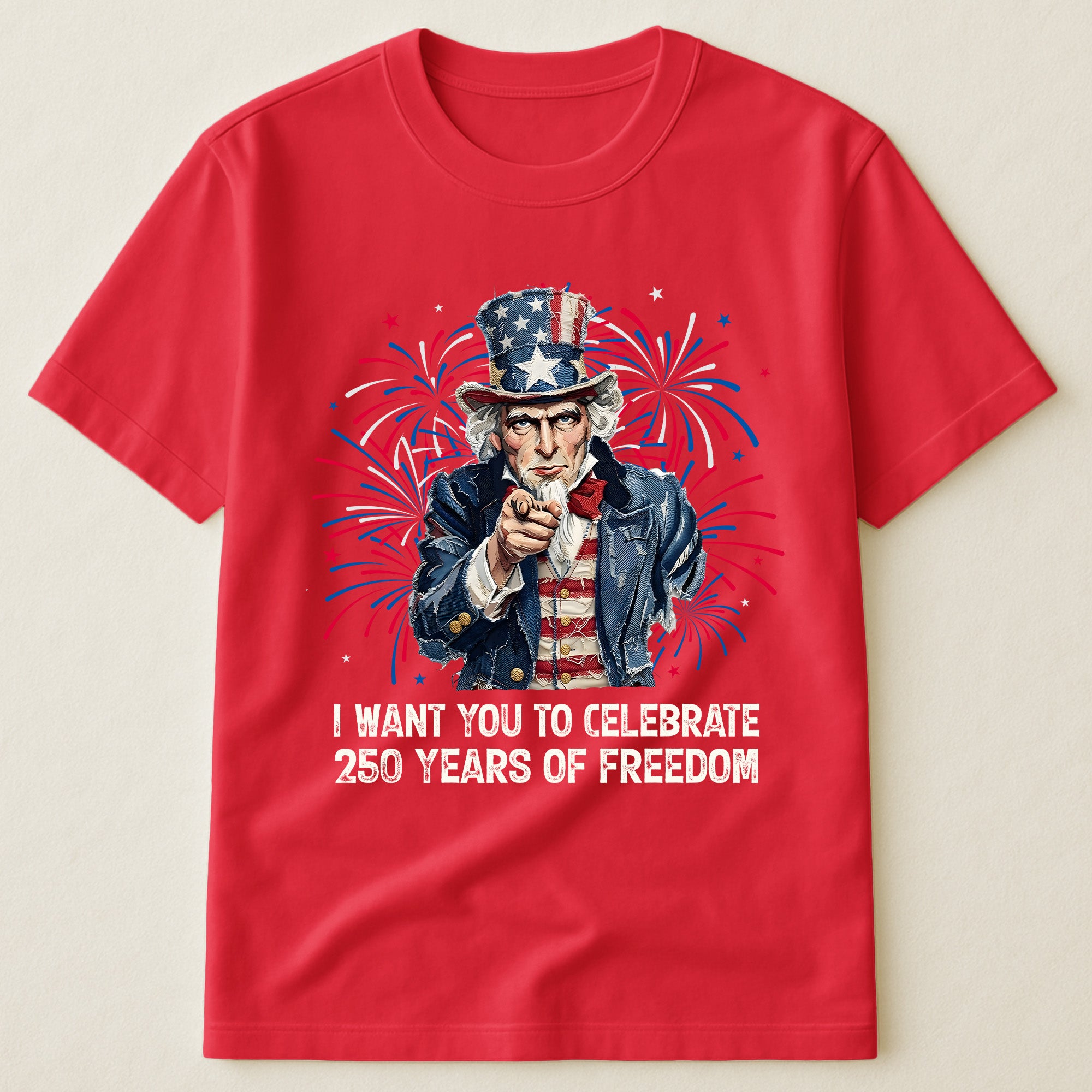 Patchwork Style Usa Uncle Sam Print - Shirt