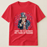 Patchwork Style Usa Uncle Sam Print - Shirt
