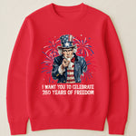 Patchwork Style Usa Uncle Sam Print - Shirt