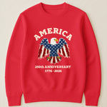 Patchwork Style USA Bald Eagles Print - Shirt