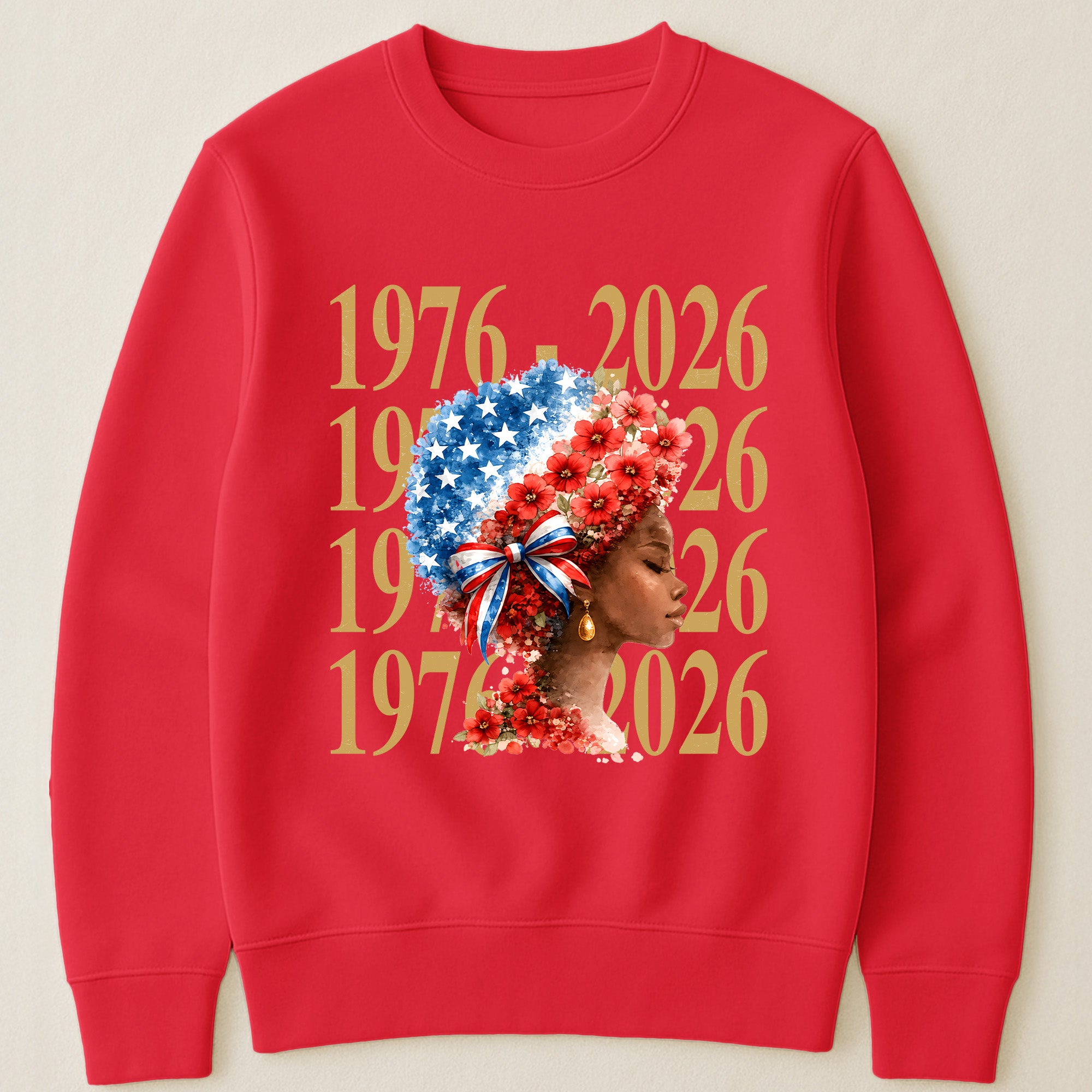 Black Woman Patriotic Afro - Shirt