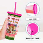 A Beach And Dogs - Personalized Color Changing Cup