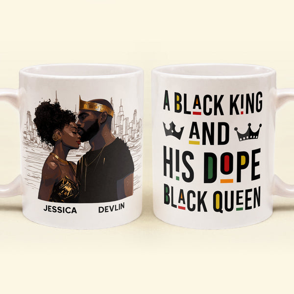 A Black King & His Dope Black Queen - Personalized Mug – Macorner