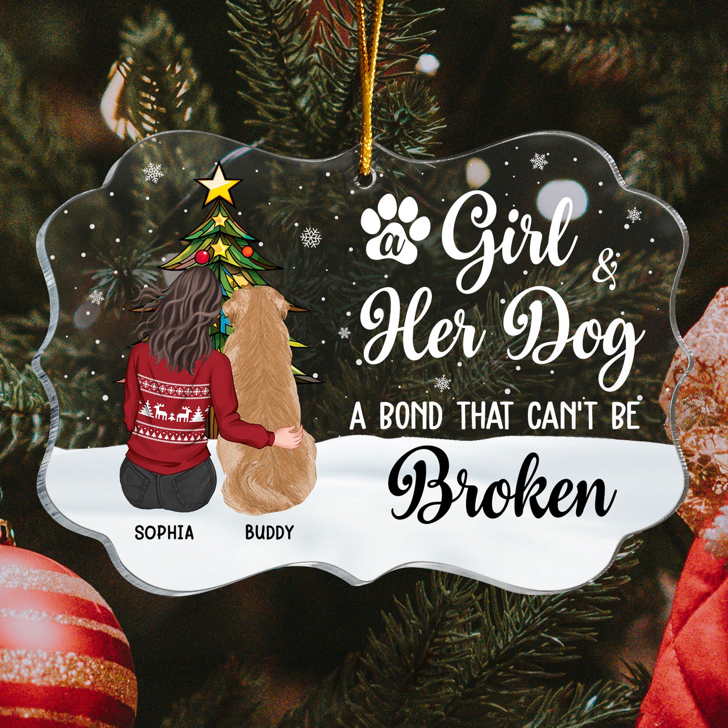 A Bond That Can't Be Broken - Christmas Time - Personalized Acrylic Ornament