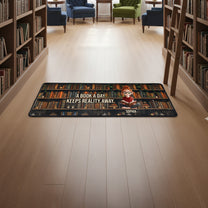 A Book A Day Keeps Reality Away - Personalized Runner Rug