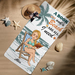 A Book And A Beach Are All I Need - Personalized Quick-Dry Beach Towel