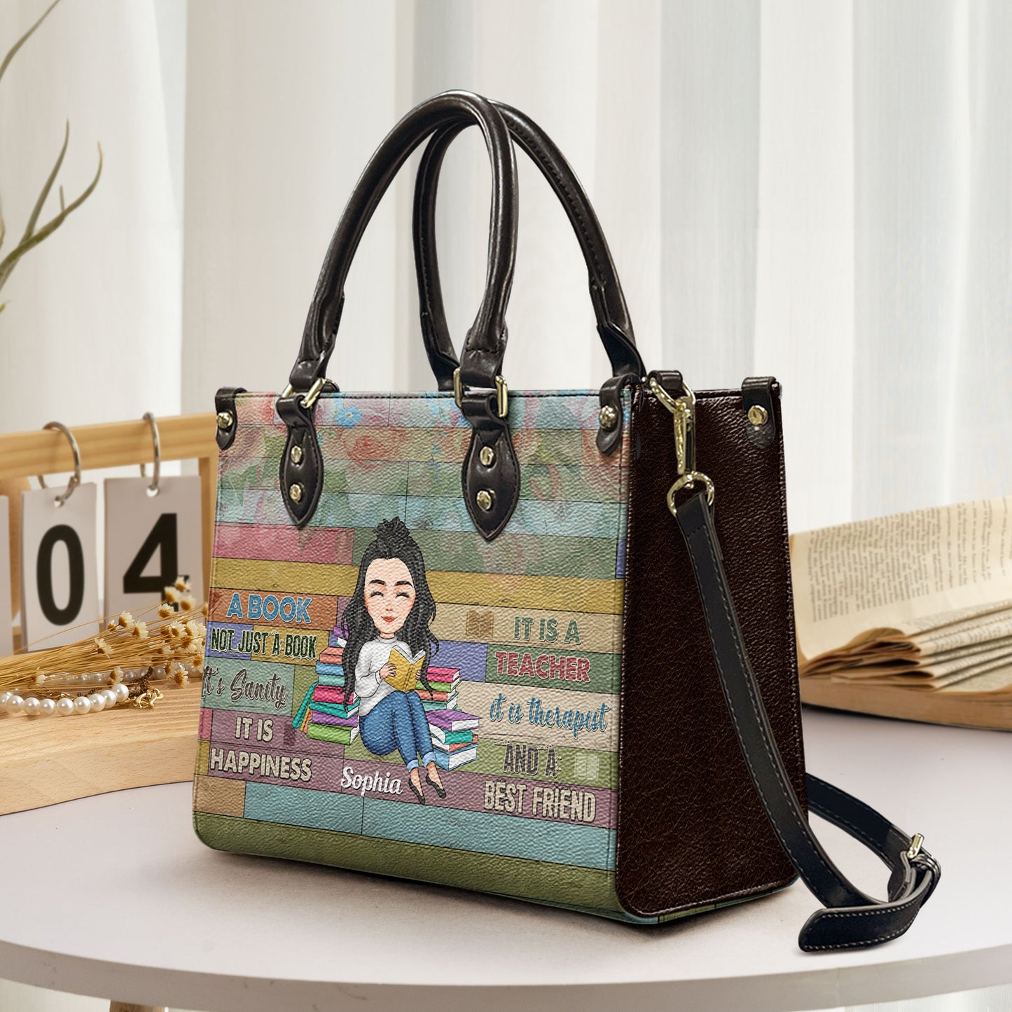 A Book Is Not Just A Book - Personalized Leather Bag