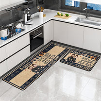 A Crazy Dog Lady & Grumpy Old Man Live Here - Personalized Runner Rug
