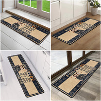 A Crazy Dog Lady & Grumpy Old Man Live Here - Personalized Runner Rug
