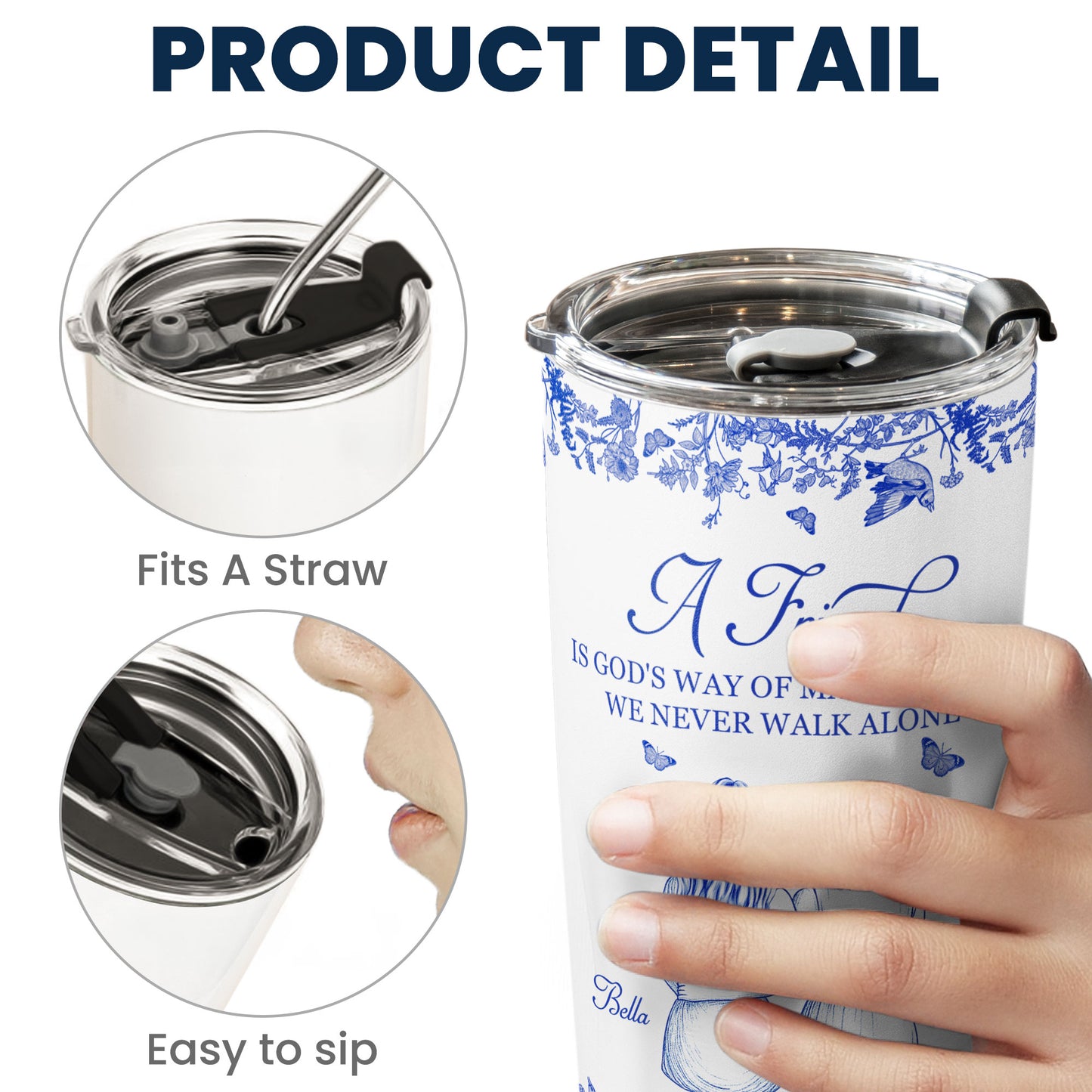 A Friend Is God's Way Of - Personalized Tumbler Cup