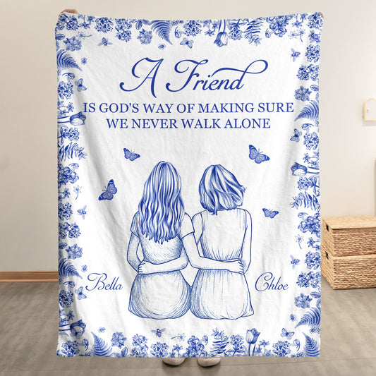 A Friend Is God's Way - Personalized Blanket