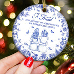 A Friend Is God's Way - Personalized Ceramic Ornament